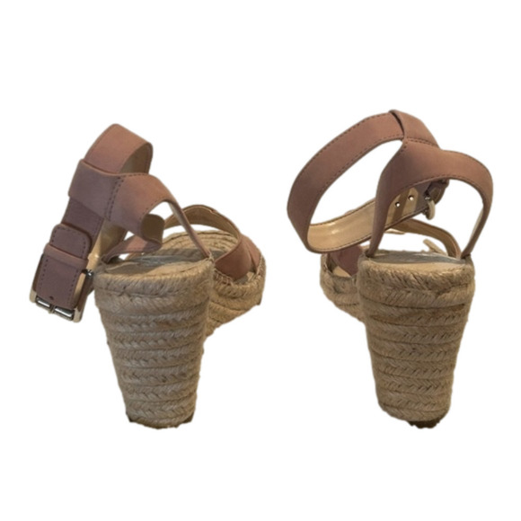 Vince Camuto light pink suede leather low platform ankle strap  wedge he… - Picture 4 of 7